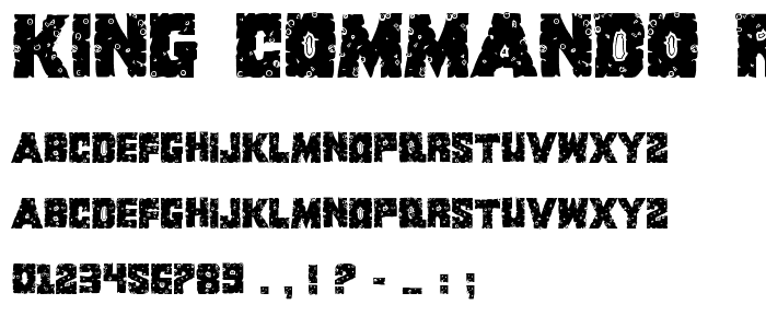 King Commando Riddled II Regular font